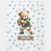 Couverture Polaire Football américain tendance Teddy Bear Personnalis (Devant)