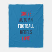 Couverture Polaire Football Automne Brise Tailgate Fête de Douche Cos (Devant)