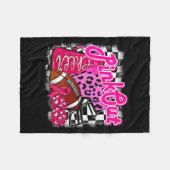 Couverture Polaire Football Checkered Nk Out Breast Cancer Cheer Mom (Devant (Horizontal))