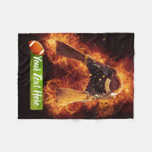Couverture Polaire Football en feu (Devant (Horizontal))