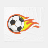 Couverture Polaire Football en feu (Devant (Horizontal))
