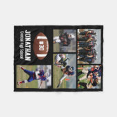 Couverture Polaire Football personnalisé 5 Photo Collage Nom # Équipe (Devant (Horizontal))