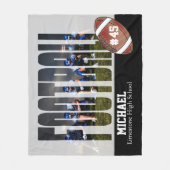Couverture Polaire Football personnalisé 🏈 conception photo (Devant)