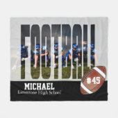 Couverture Polaire Football personnalisé 🏈 conception photo (Devant (Horizontal))