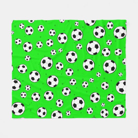 Couverture Polaire Football / Soccer Ball Seamless Pattern (Devant (Horizontal))