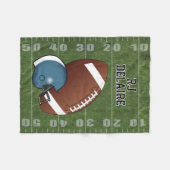 Couverture Polaire 👶 -Football Sport 🏈- Bleu (Devant (Horizontal))