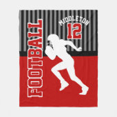 Couverture Polaire Football 🏈 Sport - Rouge foncé (Devant)