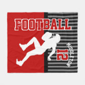 Couverture Polaire Football 🏈 Sport - Rouge foncé (Devant (Horizontal))