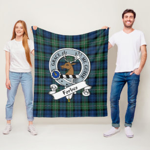 Couverture Polaire Forbes Ancien Badge De Clan Tartan Plaid