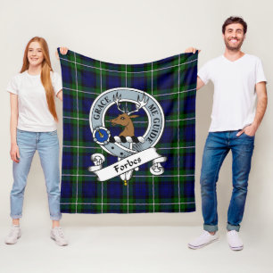 Couverture Polaire Forbes Moderne Clan Badge Tartan Plaid