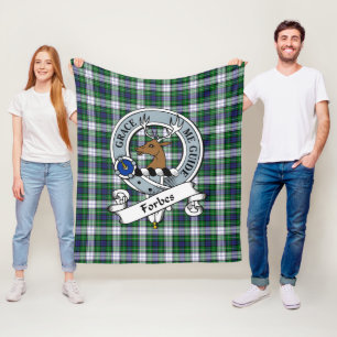 Couverture Polaire Forbes Robe Clan Badge Tartan Plaid