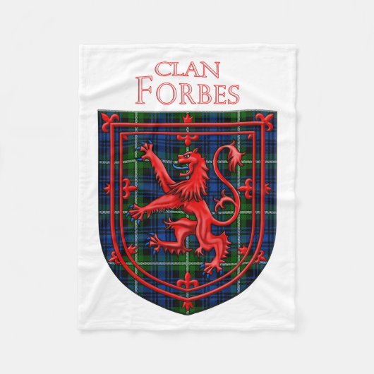 Couverture Polaire Forbes Tartan Scottish Plaid Lion Rampant (Devant)