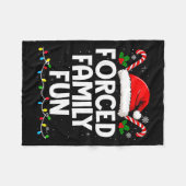 Couverture Polaire Forced Family Fun Sarcastic Christmas Funny Men Wo (Devant (Horizontal))