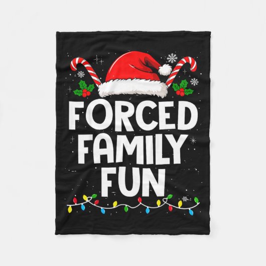 Couverture Polaire Forced Family Fun Sarcastic Christmas Funny Men Wo (Devant)