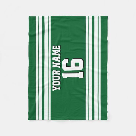 Couverture Polaire Forest Green White Team (Devant)