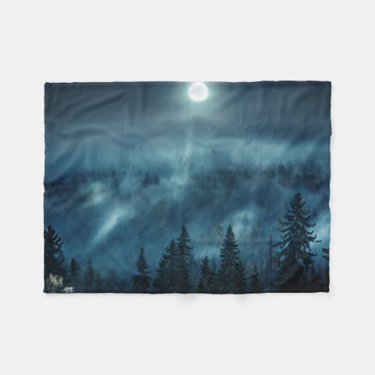 Couverture Polaire Forests | Moonlit Forest (Devant (Horizontal))
