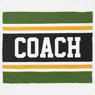 Couverture Polaire Forêt athlétique Green Black COACH Racing Stripes