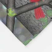 Couverture Polaire forêt avec oiseaux et écureuils (Coin)