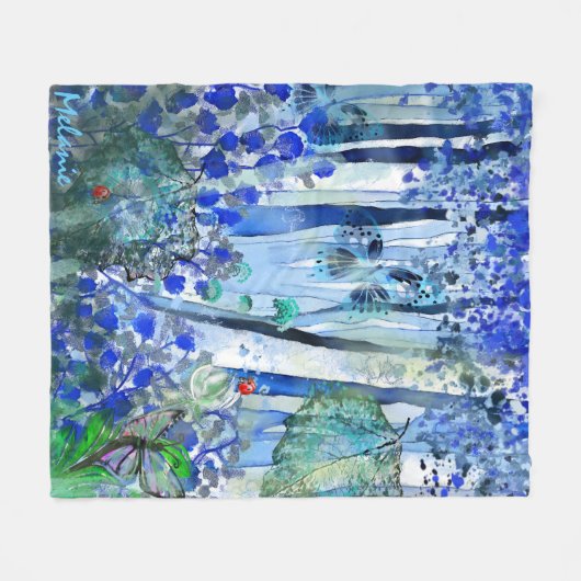 Couverture Polaire Forêt bleue (Devant (Horizontal))