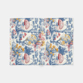 Couverture Polaire Forêt de champignons à Toile De Jouy (Devant (Horizontal))