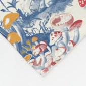 Couverture Polaire Forêt de champignons à Toile De Jouy (Coin)