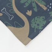 Couverture Polaire Forêt de dinosaures rustique Préhistorique Personn (Coin)