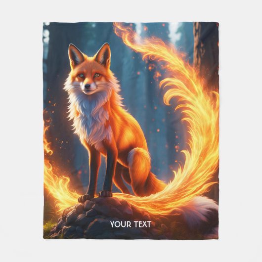 Couverture Polaire Forêt de feu de Fox Vide Imaginaire (Devant)