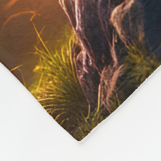 Couverture Polaire Forêt de feu de Fox Vide Imaginaire (Coin)