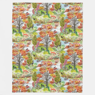 Couverture Polaire Forêt de Fox Cabincore Blanche