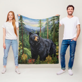 Couverture Polaire Forêt de l'ours noir errant