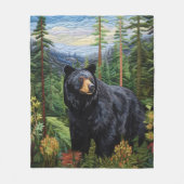 Couverture Polaire Forêt de l'ours noir errant (Devant)