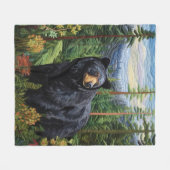 Couverture Polaire Forêt de l'ours noir errant (Devant (Horizontal))