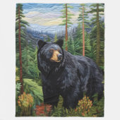 Couverture Polaire Forêt de l'ours noir errant (Devant)