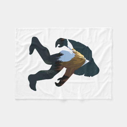 Couverture Polaire Forêt de nuit Bigfoot (Devant (Horizontal))