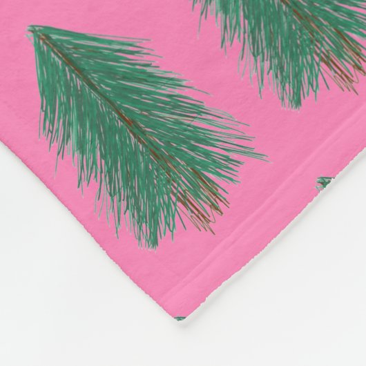 Couverture Polaire Forêt de sapin rose (Coin)