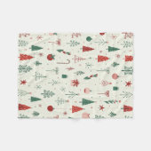 Couverture Polaire Forêt de vacances scandinave (Devant (Horizontal))