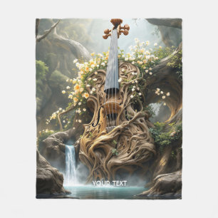Couverture Polaire Forêt de violon géant Imaginaire mignon