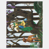 Couverture Polaire Forêt d'elfes de Chien Vizsla (Devant)