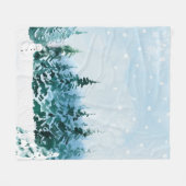 Couverture Polaire Forêt d'hiver confortable (Devant (Horizontal))