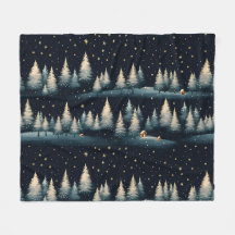 Forêt d'hiver étoilée