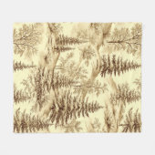 Couverture Polaire Forêt d'hiver Toile de Jouy (2) (Devant (Horizontal))