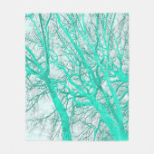 Couverture Polaire Forêt d'hiver (vert menthe) (Devant)