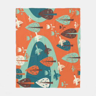 Couverture Polaire Forêt d'oies : Scène Vintage de la nature