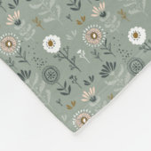 Couverture Polaire Forêt Florale Sage Green (Coin)