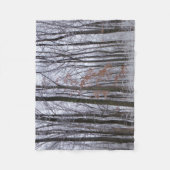 Couverture Polaire Forêt huppée neige paysage d'hiver Photographie (Devant)