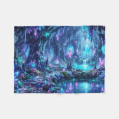 Couverture Polaire Forêt lumineuse avec lac (Devant (Horizontal))