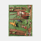 Couverture Polaire Forêt Magique - Animaux de la Forêt (Devant)