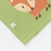 Couverture Polaire Forêt mite Bois Motif animal vert (Coin)