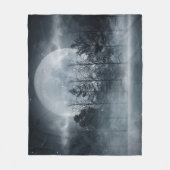 Couverture Polaire Forêt sombre : Scène lune (Devant)