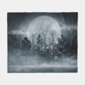 Couverture Polaire Forêt sombre : Scène lune (Devant (Horizontal))